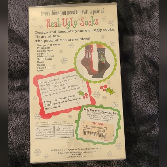 New in box, Design your own ugly Christmas socks - Picture 2 of 2